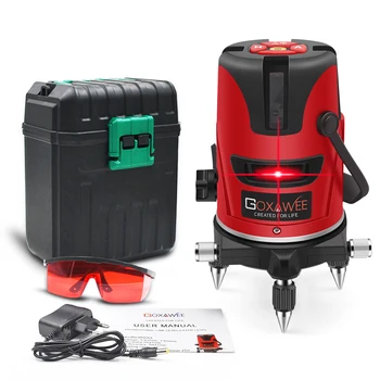 GOXAWEE Laser Level Red/Green 5 Lines 6 Points 360 Degree Cross Rotary Line Self-Levelling Level Measuring Construction Tools
GOXAWEE Laser Level Red/Green 5 Lines 6 Points 360 Degree Cross Rotary Line Self-Levelling Level Measuring Construction Tools