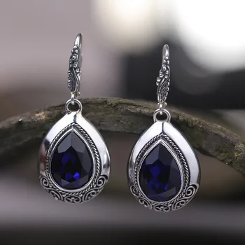 earrings cross border simple water drop Crystal Sterling Silver Earrings female hand carved silver earrings wholesale
earrings cross border simple water drop Crystal Sterling Silver Earrings female hand carved silver earrings wholesale