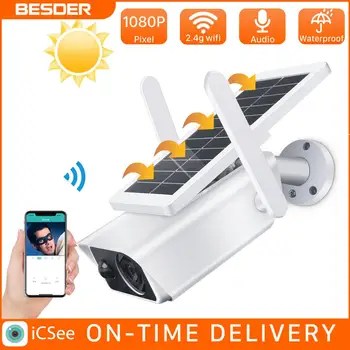 Besder 1080P Rechargeable Battery Solar Powered Security Camera Outdoor Wifi Camera Motion Detection PIR Human Alarm Camera CCTV
Besder 1080P Rechargeable Battery Solar Powered Security Camera Outdoor Wifi Camera Motion Detection PIR Human Alarm Camera CCTV