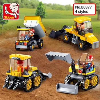 Sluban B0377 Engineering Forklift Bulldozer Truck Car Vehicle 4pcs 3D Model Mini Building Blocks Bricks Toy for Children no Box
Sluban B0377 Engineering Forklift Bulldozer Truck Car Vehicle 4pcs 3D Model Mini Building Blocks Bricks Toy for Children no Box