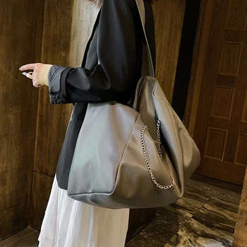 Independent Design Fashion Chain Large Capacity Tote Shoulder Bag Travel Bag Gym Bag Width40cm High29cm Thickness27cm
Independent Design Fashion Chain Large Capacity Tote Shoulder Bag Travel Bag Gym Bag Width40cm High29cm Thickness27cm