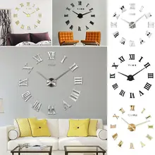 3D Acrylic Wall Clock DIY Wall Stickers Large Mirrors Clock Roman Numerals Mute Quartz Watch Home Living Room Decor Accessories 
3D Acrylic Wall Clock DIY Wall Stickers Large Mirrors Clock Roman Numerals Mute Quartz Watch Home Living Room Decor Accessories