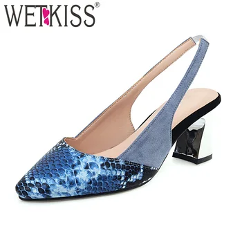 WETKISS Slingback Women's Sandals Thick High Heels Dress Shoes Woman Snakeskin Summer Sandals Ladies Fashion Shoes Big Size 
WETKISS Slingback Women's Sandals Thick High Heels Dress Shoes Woman Snakeskin Summer Sandals Ladies Fashion Shoes Big Size