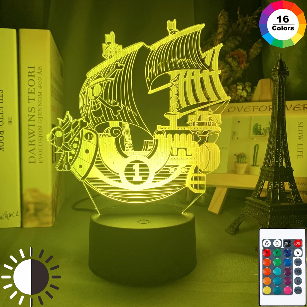 Anime ONE PIECE Thousand Sunny Ship Model Kids Night Light for Bedroom Decor Light Cool Gift for Child Study Room Table Lamp 3d
Anime ONE PIECE Thousand Sunny Ship Model Kids Night Light for Bedroom Decor Light Cool Gift for Child Study Room Table Lamp 3d
