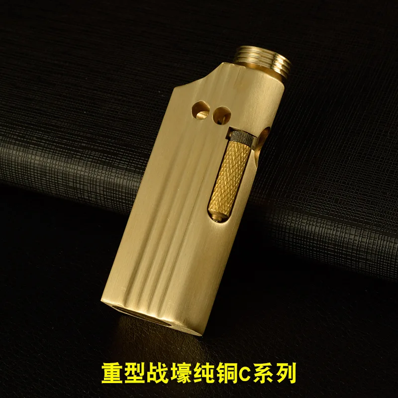 Heavy trenches one-piece pure copper windproof lighters original copper plate grinding wheel kerosene
Heavy trenches one-piece pure copper windproof lighters original copper plate grinding wheel kerosene