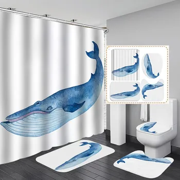 Waterproof Shower Curtain Patterned Bathroom Mat Non-Slip Polyester Carpet Pedestal Rugs Lid Toilet Cover Bath Supplies 4pcs/set
Waterproof Shower Curtain Patterned Bathroom Mat Non-Slip Polyester Carpet Pedestal Rugs Lid Toilet Cover Bath Supplies 4pcs/set