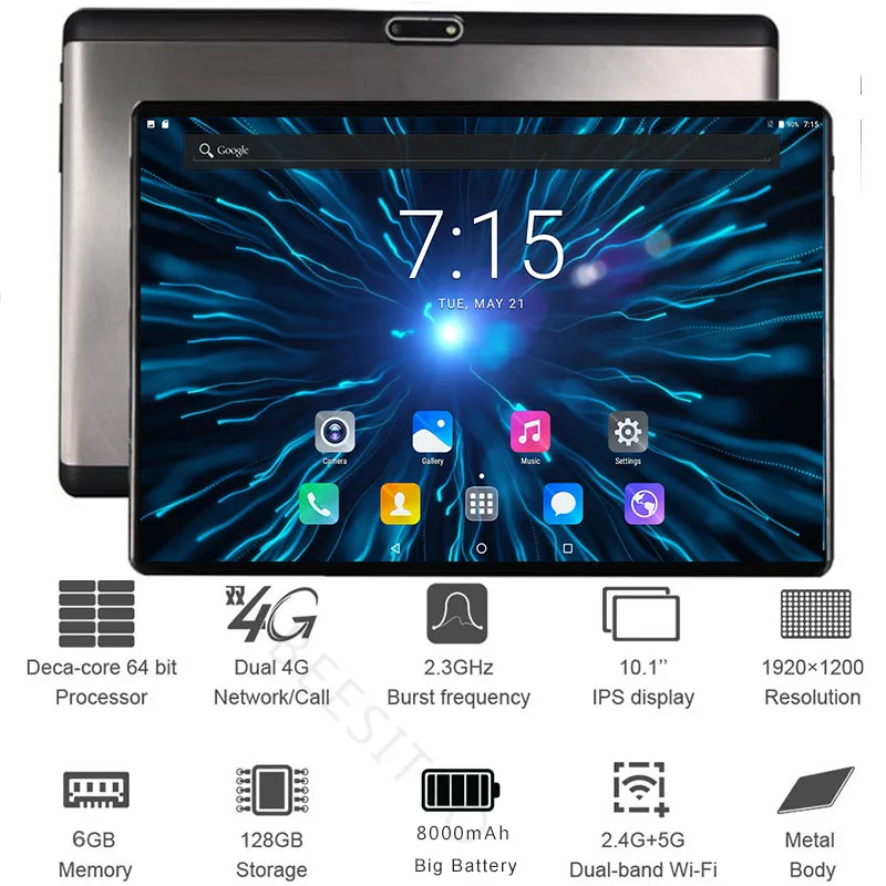 Global Version DHL Free 10 inch Tablet PC Deca Core 6GB RAM 128GB ROM 4G LTE Android 8.1 WiFi 1920*1200 IPS 2.5D Glass+Gifts
Global Version DHL Free 10 inch Tablet PC Deca Core 6GB RAM 128GB ROM 4G LTE Android 8.1 WiFi 1920*1200 IPS 2.5D Glass+Gifts
