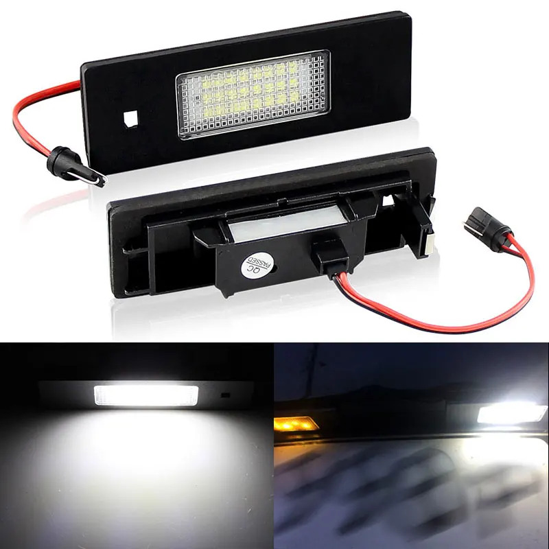 2Pcs CANbus LED License Number Plate Light No Error 24SMD Car Lamps for BMW 1 Series E81 E87 E87N F20 F21 Source | Автомобили и