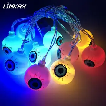 Halloween 10/20 LEDs Eyeball Light String Waterproof 1.65M 3M Colorful Holiday Party Decoration Lighting Lantern Battery power
Halloween 10/20 LEDs Eyeball Light String Waterproof 1.65M 3M Colorful Holiday Party Decoration Lighting Lantern Battery power