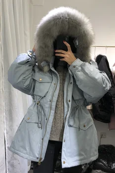 Women's Winter Down Jacket Hooded Duck Down Coat Big Raccoon Fur Collar Korean Fashion Loose Parka Women Clothes 2020 
Women's Winter Down Jacket Hooded Duck Down Coat Big Raccoon Fur Collar Korean Fashion Loose Parka Women Clothes 2020