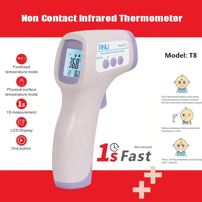 IN STOCK Forehead Thermometer Non Contact Infrared Thermometer Body Temperature Fever Digital Measure Tool For Baby Adult
IN STOCK Forehead Thermometer Non Contact Infrared Thermometer Body Temperature Fever Digital Measure Tool For Baby Adult