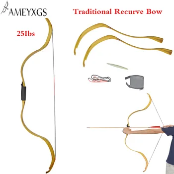 25lbs Archery Traditional Bow Powerful Recurve Bow For Outdoor Hunting Shooting Traditional Long Bow Archery Accessories 
25lbs Archery Traditional Bow Powerful Recurve Bow For Outdoor Hunting Shooting Traditional Long Bow Archery Accessories