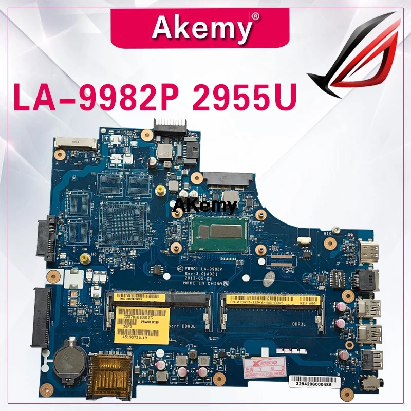 For Dell Inspiron 15R 5537 3537 Laptop Motherboard CN-0D28MX 0D28MX VBW01 LA-9982P 2955U CPU onboard DDR3
For Dell Inspiron 15R 5537 3537 Laptop Motherboard CN-0D28MX 0D28MX VBW01 LA-9982P 2955U CPU onboard DDR3
