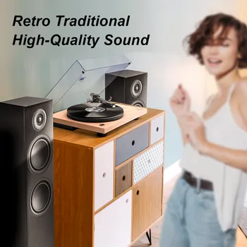 Record Player Turntable with Built-in Phono Preamp and Belt Drive, White Maple Wood
Record Player Turntable with Built-in Phono Preamp and Belt Drive, White Maple Wood