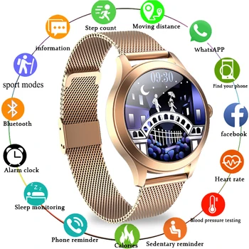 Women Smart Watch Fashion Sport Heart Rate Monitor Measurement Turning Wrist Bright Screen Waterproof Smartwatch for Android ios
Women Smart Watch Fashion Sport Heart Rate Monitor Measurement Turning Wrist Bright Screen Waterproof Smartwatch for Android ios