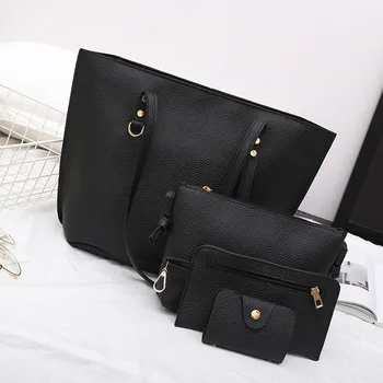 #35 4pcs Woman Bag Set Fashion Female Litchi Pattern Leather Purse and Handbag Four-Piece Shoulder Bag Tote Messenger Purse Bag
#35 4pcs Woman Bag Set Fashion Female Litchi Pattern Leather Purse and Handbag Four-Piece Shoulder Bag Tote Messenger Purse Bag