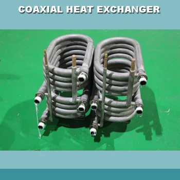35KW 10HP titanium tube in stainless steel tube coaxial heat exchanger 
35KW 10HP titanium tube in stainless steel tube coaxial heat exchanger
