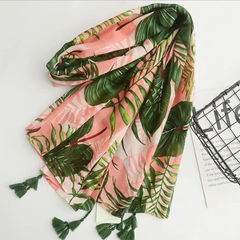 2019 hijab scarf Women Leaves Print Cotton Long Scarf Shawls Wrap Women Green Pink Autumn Warm Stoles Scarf bufanda mujer
2019 hijab scarf Women Leaves Print Cotton Long Scarf Shawls Wrap Women Green Pink Autumn Warm Stoles Scarf bufanda mujer