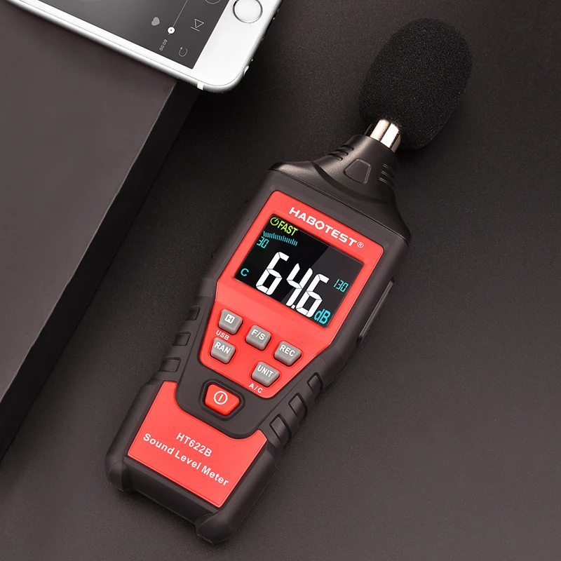 HABOTEST HT622 Noise Measuring Instrument db Meter 30~130dB Mini Audio Sound Level Meter Decibel Monitor Tester USB Data Storage
HABOTEST HT622 Noise Measuring Instrument db Meter 30~130dB Mini Audio Sound Level Meter Decibel Monitor Tester USB Data Storage