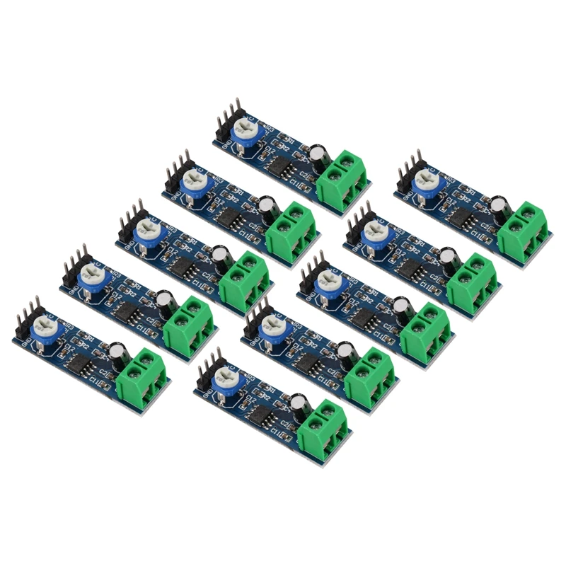 LM386 Audio Power Amplifier Module 200 Times Gain Amplifier Board Mono Power Amplifier 5V-12V Input
LM386 Audio Power Amplifier Module 200 Times Gain Amplifier Board Mono Power Amplifier 5V-12V Input