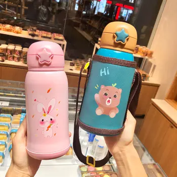500ML Cartoon Animal Stainless Steel Vacuum Flask Thermos Cup Mug for Kids Childen Portable Cute Straw Water Bottle with Bag
500ML Cartoon Animal Stainless Steel Vacuum Flask Thermos Cup Mug for Kids Childen Portable Cute Straw Water Bottle with Bag