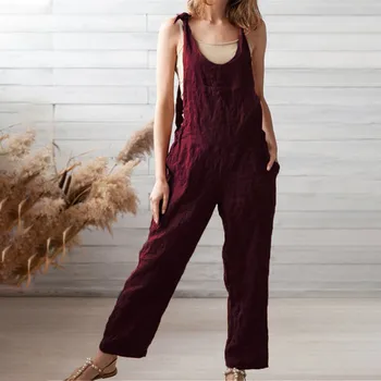 Long Jumpsuit Women Plus Size Overalls Vintage Sleevlesee Adjusted Strap High Waist Rompers Womens Jumpsuit Wide Leg Trousers 
Long Jumpsuit Women Plus Size Overalls Vintage Sleevlesee Adjusted Strap High Waist Rompers Womens Jumpsuit Wide Leg Trousers