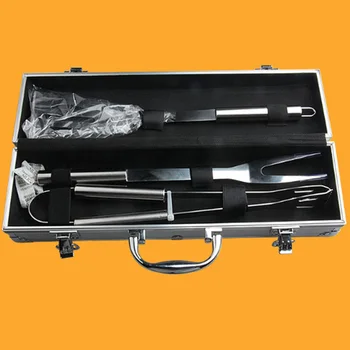 Stainless Steel Cookware 3-Piece Aluminum Box Grill Set BBQ Barbecue Tool Combination Set with Aluminum Box
Stainless Steel Cookware 3-Piece Aluminum Box Grill Set BBQ Barbecue Tool Combination Set with Aluminum Box