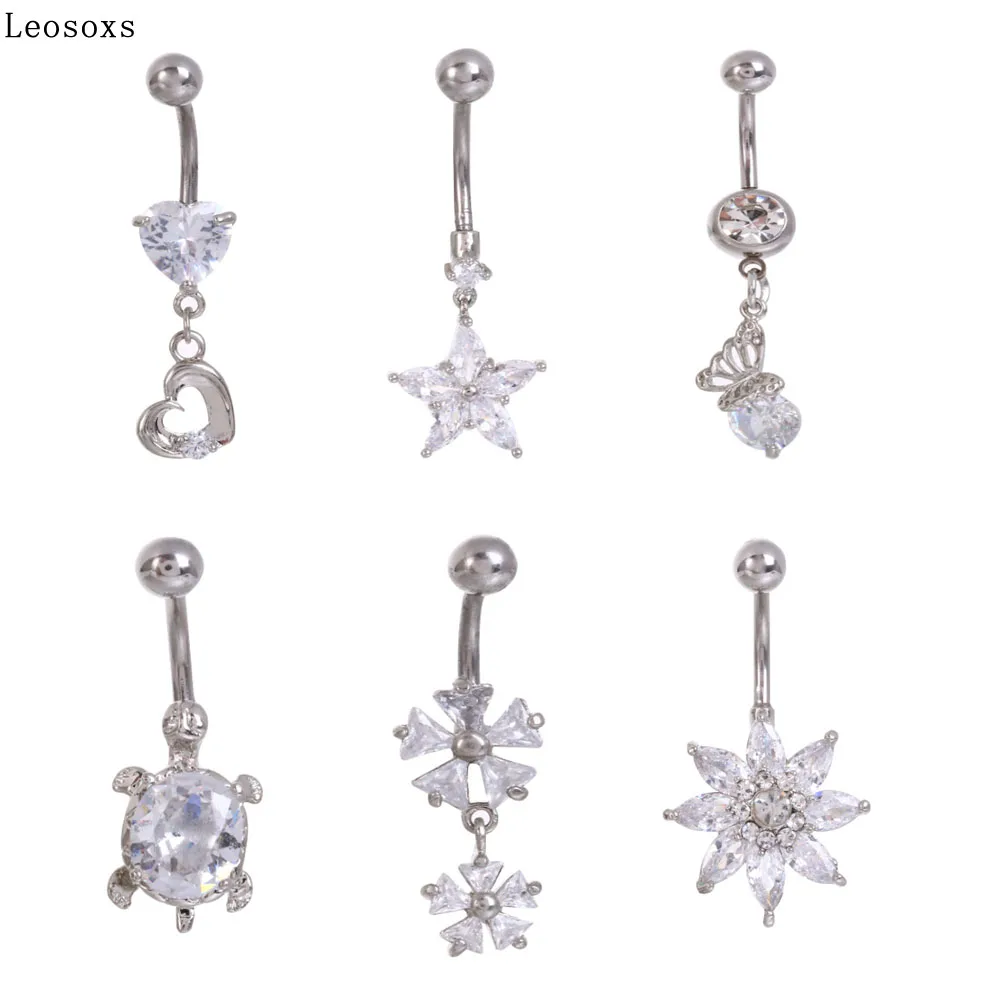 Leosoxs 1 Pcs Love Heart Shaped Snowflake Butterfly Pendant Navel Nail Stainless Steel Navel Ring Piercing Jewelry
Leosoxs 1 Pcs Love Heart Shaped Snowflake Butterfly Pendant Navel Nail Stainless Steel Navel Ring Piercing Jewelry