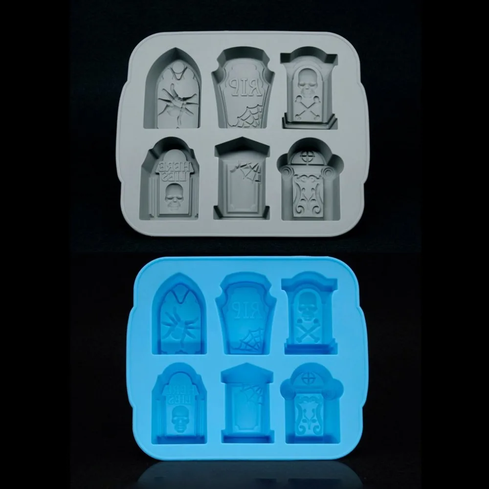3D Silicone Tombstone Ice Cube Mold Wine Ice Cube Tray Maker Ice Tray For Kicthen Halloween Bake Tools
3D Silicone Tombstone Ice Cube Mold Wine Ice Cube Tray Maker Ice Tray For Kicthen Halloween Bake Tools