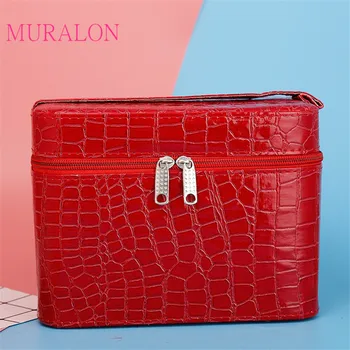 A Cosmetic Case European and American Style Simple and LargeCapacity PU Crocodile Pattern Portable Storage Bag
A Cosmetic Case European and American Style Simple and LargeCapacity PU Crocodile Pattern Portable Storage Bag