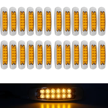 New 20pcs 12LED Auto Car Truck Trailer Side Marker Indicators Light Lamp 24v Super Bright Light Low Power Consumption Waterproof
New 20pcs 12LED Auto Car Truck Trailer Side Marker Indicators Light Lamp 24v Super Bright Light Low Power Consumption Waterproof