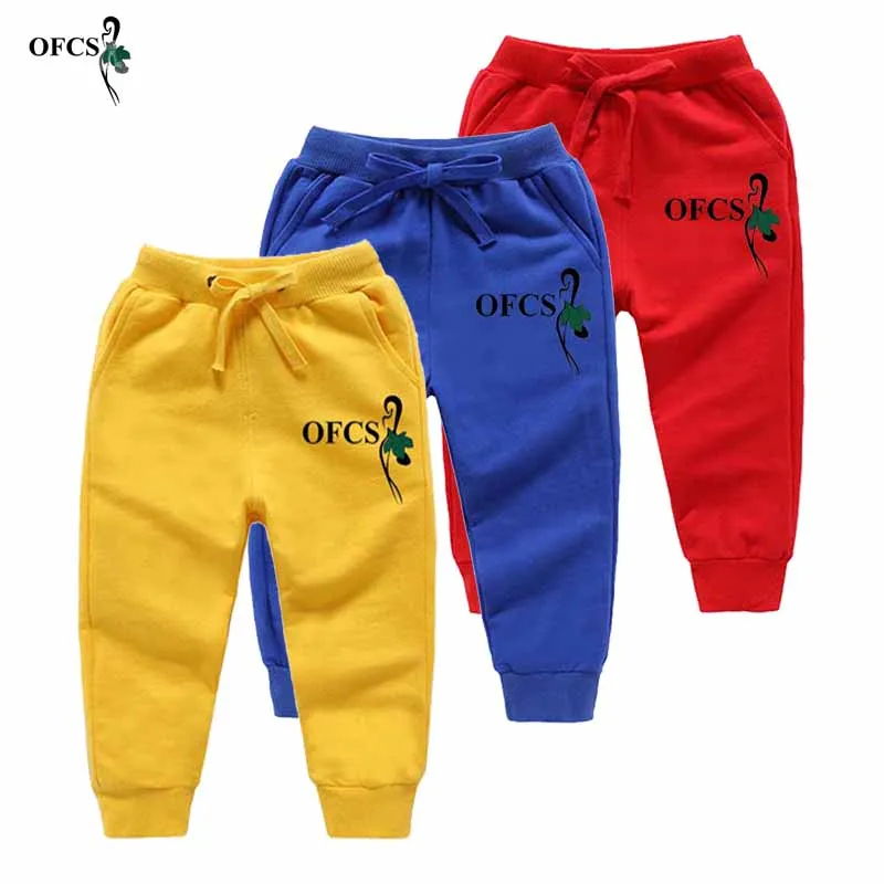 

Pants For Boy Print Letters Sports Boys Elastic Loose Pants Spring Sweatpants For Boys Autumn Teenage Girl Active Clothing 2-12T