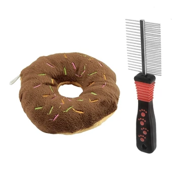 2 Pcs Pet Accessories: 1 Pcs Pet Dog Animal Sound Toy Cotton Wool Donut & 1 Pcs Metal Handle Double Side Teeth Comb
2 Pcs Pet Accessories: 1 Pcs Pet Dog Animal Sound Toy Cotton Wool Donut & 1 Pcs Metal Handle Double Side Teeth Comb