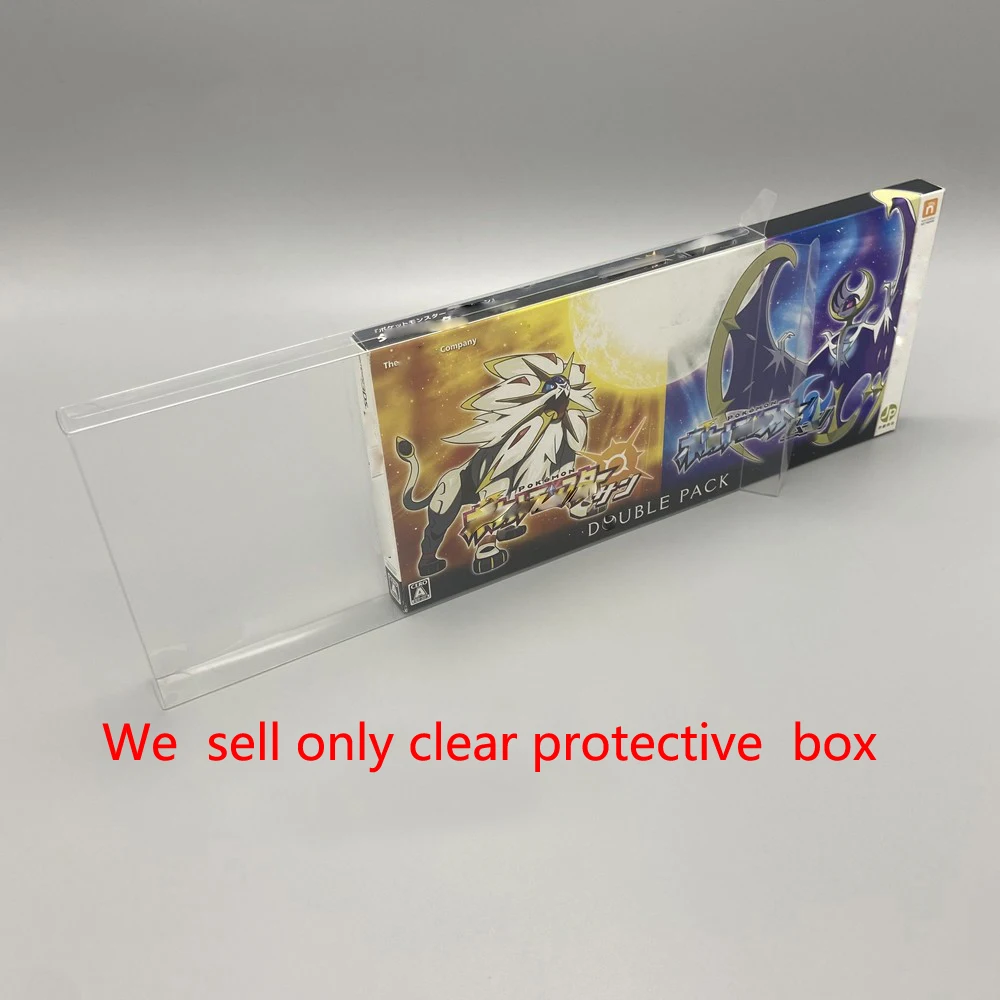 PET protective box For 3DS Poke mon Sun Moon double pack limited Version game plastic transparent Collection Display Box
PET protective box For 3DS Poke mon Sun Moon double pack limited Version game plastic transparent Collection Display Box
