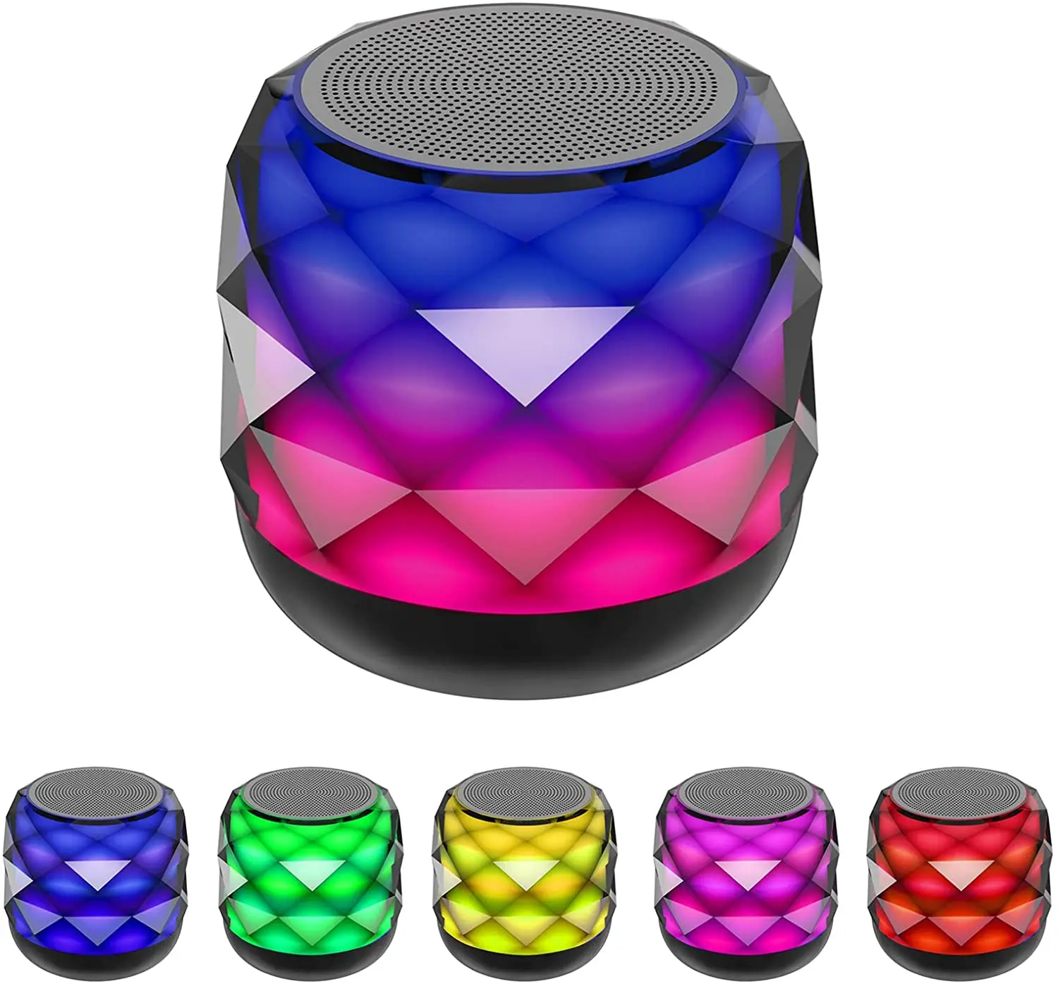 

Wireless Bluetooth Speaker with LED Night Light Changing Portable Speaker 6 Color LED Themes Support Handsfree Call With TF Card