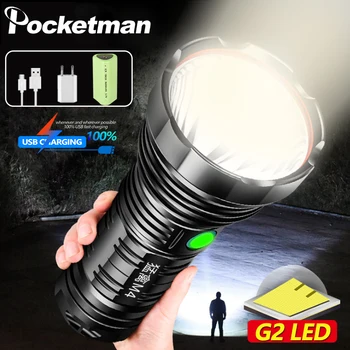 Most Powerful G2 LED searchlight flashlight waterproof torch USB rechargeable use special 8600mAh 18650 battery pack
Most Powerful G2 LED searchlight flashlight waterproof torch USB rechargeable use special 8600mAh 18650 battery pack