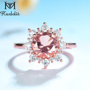 Kuololit Morganite Gemstone Rings for Women 925 Sterling Silver Round Cut Stone Rose Gold Ring Wedding Engagement Fine Jewelry
Kuololit Morganite Gemstone Rings for Women 925 Sterling Silver Round Cut Stone Rose Gold Ring Wedding Engagement Fine Jewelry