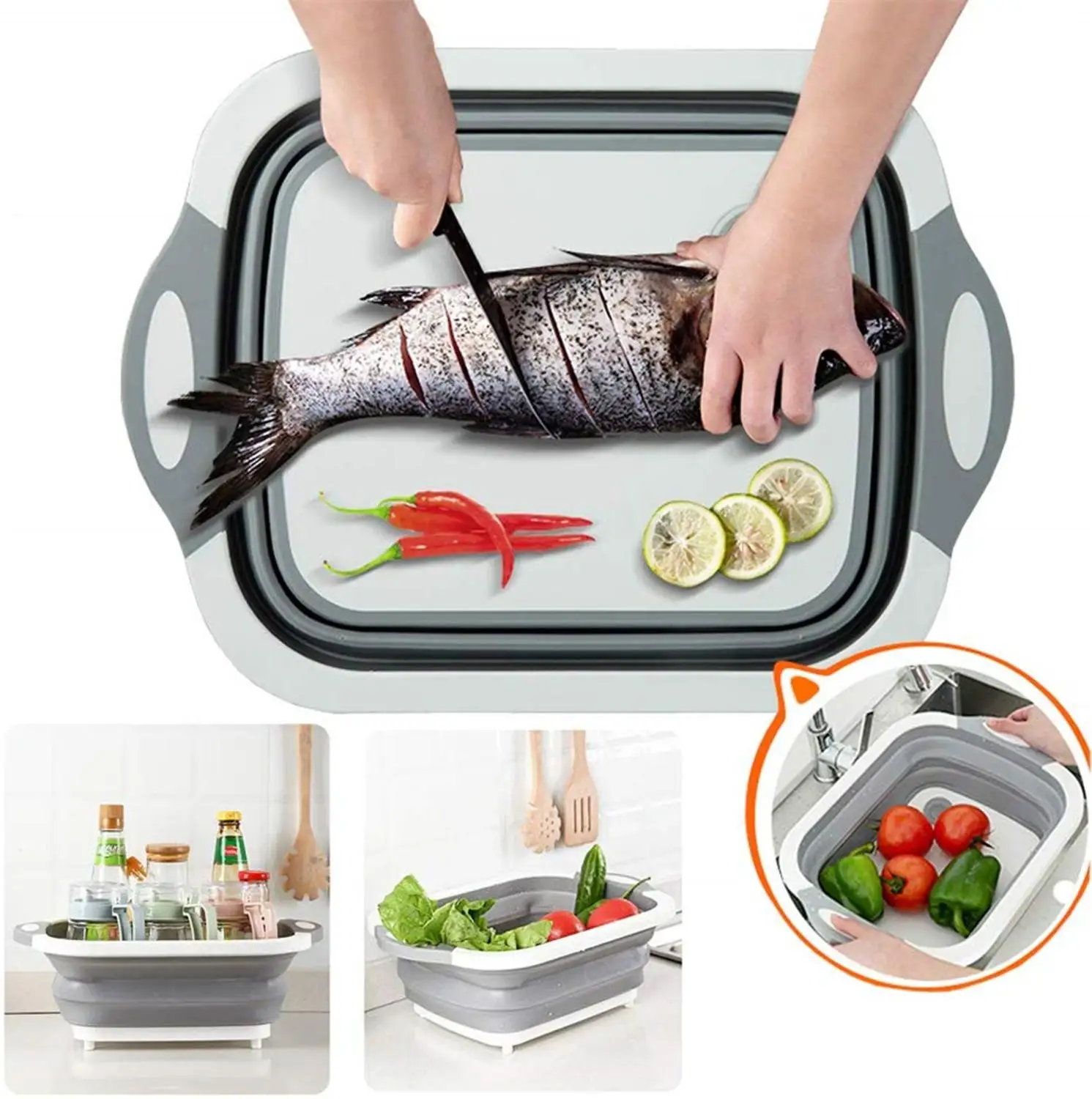 RASABOX - Space Saving, Collapsible Fold Cutting Board with Dish Tub for Camping Picnic BBQ Kitchen, Sink Colander with Plug
RASABOX - Space Saving, Collapsible Fold Cutting Board with Dish Tub for Camping Picnic BBQ Kitchen, Sink Colander with Plug