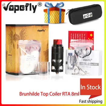 

In stock E Cigarette Atomizer Vapefly Brunhilde Top Coiler RTA 8ml /2ml capacity Top Airflow Dual Coil Vape Tank fit 510 mod