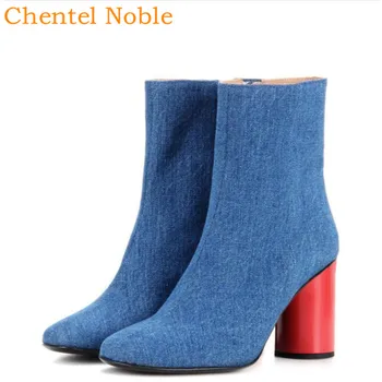 Chentel Women Sky Blue Luxurious Denim High Heel Booties Retro Style Ripped Jeans Ankle Sandal Boots zipper Boots Big Size
Chentel Women Sky Blue Luxurious Denim High Heel Booties Retro Style Ripped Jeans Ankle Sandal Boots zipper Boots Big Size