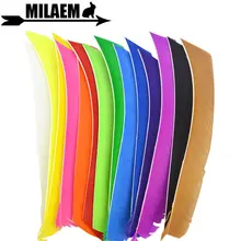 100pcs קשתות מלא אורך אמיתי טורקיה נוצת חץ נוצת Fletching אגף שמאל ציד ירי DIY חץ אבזרים(China)
