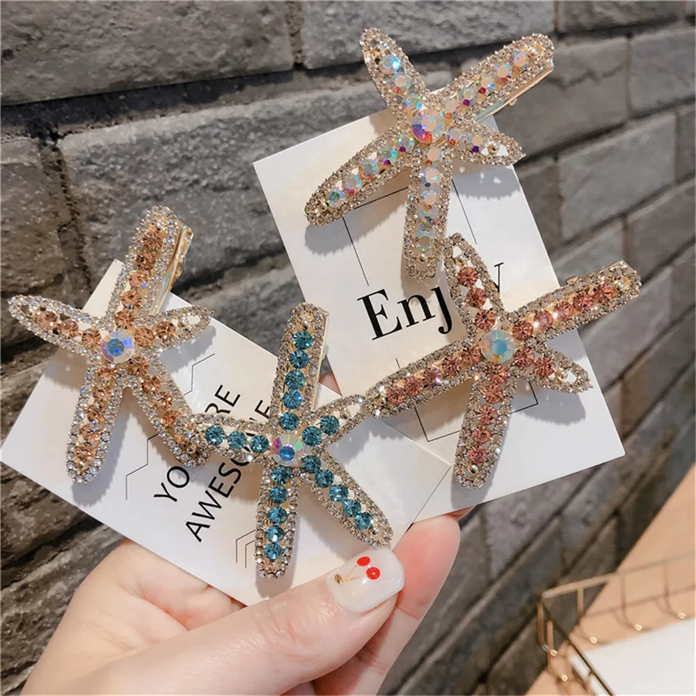 Adult Women Zircon Barrettes Hairpins Hair clips Starfish Fashion Korean Lady Girl Head wear Accessories Wholesale Gifts Party
Adult Women Zircon Barrettes Hairpins Hair clips Starfish Fashion Korean Lady Girl Head wear Accessories Wholesale Gifts Party