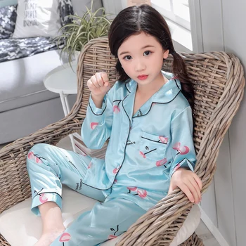 20120 Spring Summer Girl Silk Pajamas Thin Comfortable Sleepwear Girls Loungewear Fake Silk Kids Pyjamas Big Girl Long Top+ Pant
20120 Spring Summer Girl Silk Pajamas Thin Comfortable Sleepwear Girls Loungewear Fake Silk Kids Pyjamas Big Girl Long Top+ Pant