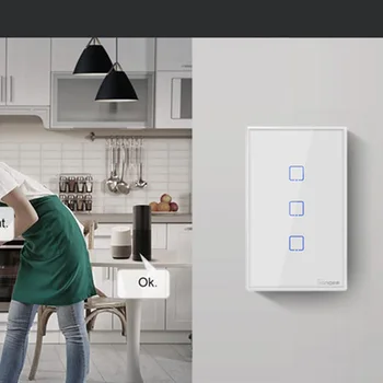 US Wall Smart Wifi Switch Voice Control Touch On/Off Panel US Plug 12x7.4x3.8cm No Neutral Wire Required Smart Home
US Wall Smart Wifi Switch Voice Control Touch On/Off Panel US Plug 12x7.4x3.8cm No Neutral Wire Required Smart Home