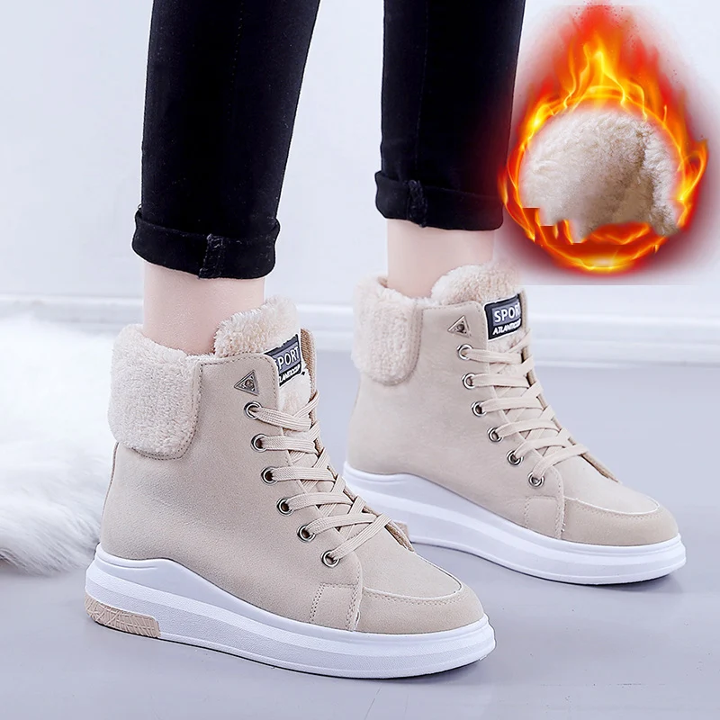 Martin Boots Student Keep Warm Short Plush Abkle Boot for Women Sport Shoes Round Toe Lace Up Soft Bottom Winter Snow Sneakers
Martin Boots Student Keep Warm Short Plush Abkle Boot for Women Sport Shoes Round Toe Lace Up Soft Bottom Winter Snow Sneakers