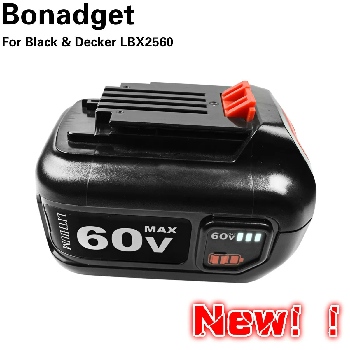 Bonadget 6.0Ah 60V For Black & Decker Replacement LBX2560 Li-Ion Rechargeable Battery Electrical Tools Battery Accessories
Bonadget 6.0Ah 60V For Black & Decker Replacement LBX2560 Li-Ion Rechargeable Battery Electrical Tools Battery Accessories