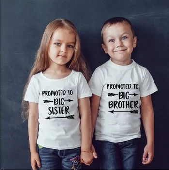 Promoted To Big Brother Big Sister Kids Matching Tshirt Boys Girls Tops Summer Short Sleeve Toddler Shirt Casual Children Cloth
Promoted To Big Brother Big Sister Kids Matching Tshirt Boys Girls Tops Summer Short Sleeve Toddler Shirt Casual Children Cloth