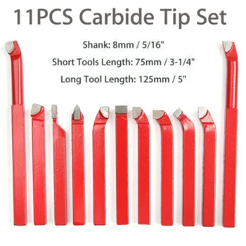 11pcs Set Carbide 8 X 8 Mm Carbide Tip Tipped Cutter Tool Bit Cutting For Metal Lathe Tools
11pcs Set Carbide 8 X 8 Mm Carbide Tip Tipped Cutter Tool Bit Cutting For Metal Lathe Tools