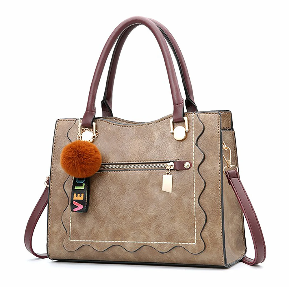 Charm in hands Elegant PU Leather Women Handbag Big Women's Shoulder Bags hairball bags hot sale Lady Tote Handbag
Charm in hands Elegant PU Leather Women Handbag Big Women's Shoulder Bags hairball bags hot sale Lady Tote Handbag