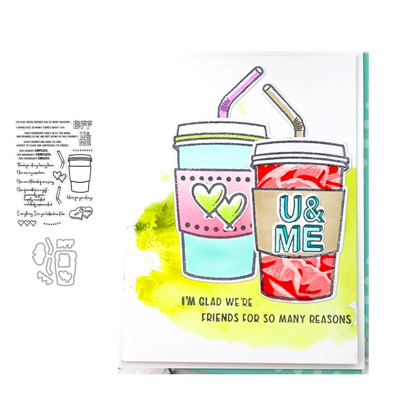 JC Coffee Cup Rubber Stamps and Metal Cutting Dies Phrase DIY Scrapbooking Craft Stencil Card Make Album Sheet Model New Design
JC Coffee Cup Rubber Stamps and Metal Cutting Dies Phrase DIY Scrapbooking Craft Stencil Card Make Album Sheet Model New Design